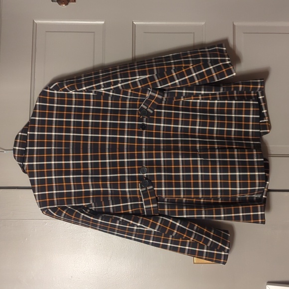 Maeve Oversized Plaid Equestrian Blazer - Picture 6 of 9